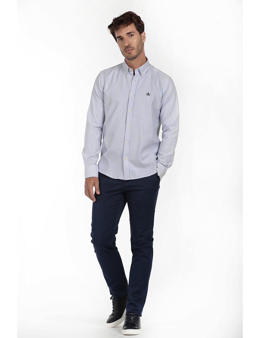 Camisa Homem Oxford Azul