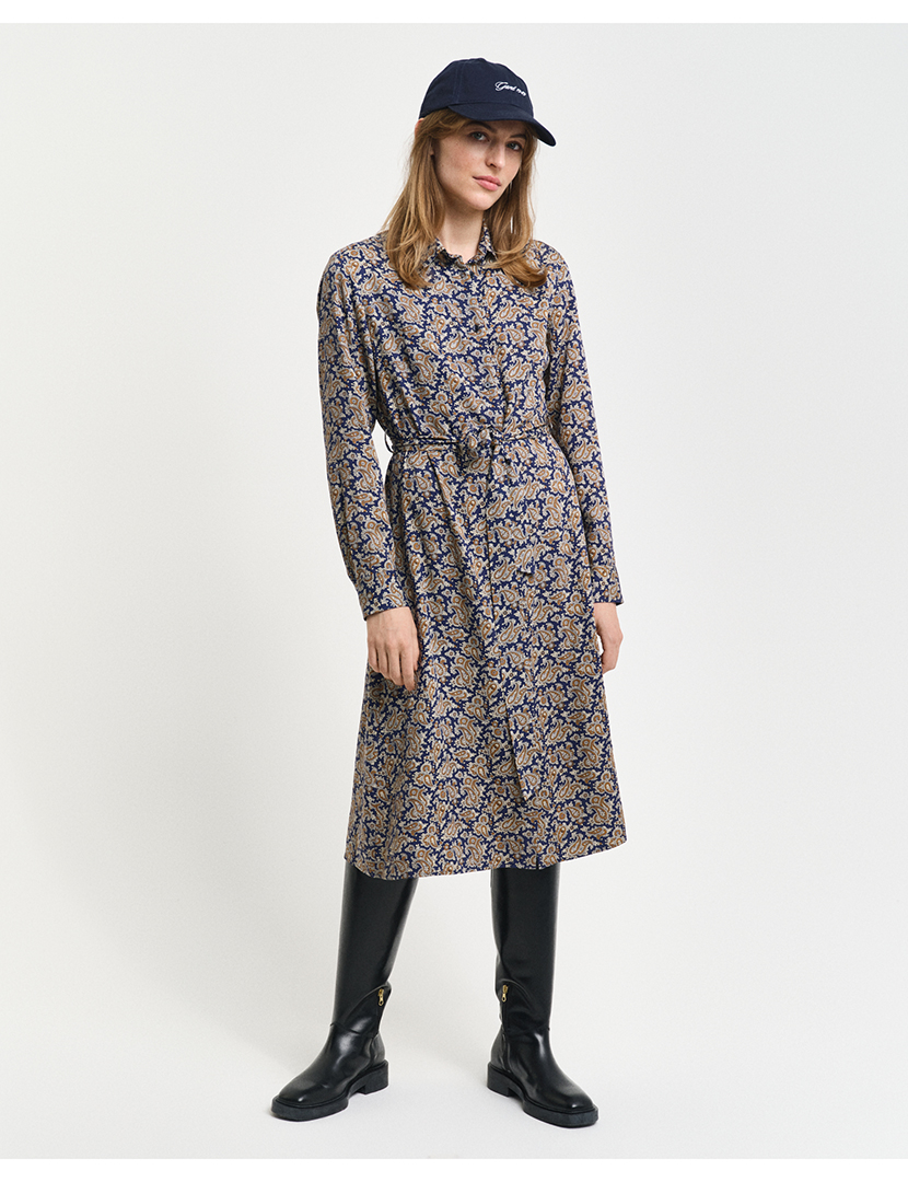 Vestido Slim Paisley Multicor