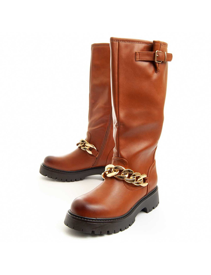 Botas com Plataforma Senhora Castanho