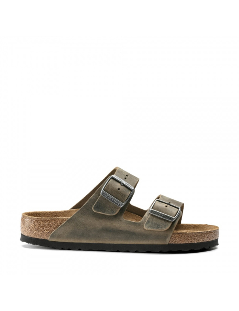 Sandálias Arizona Natural Leather Oiled Regular Faded Khaki