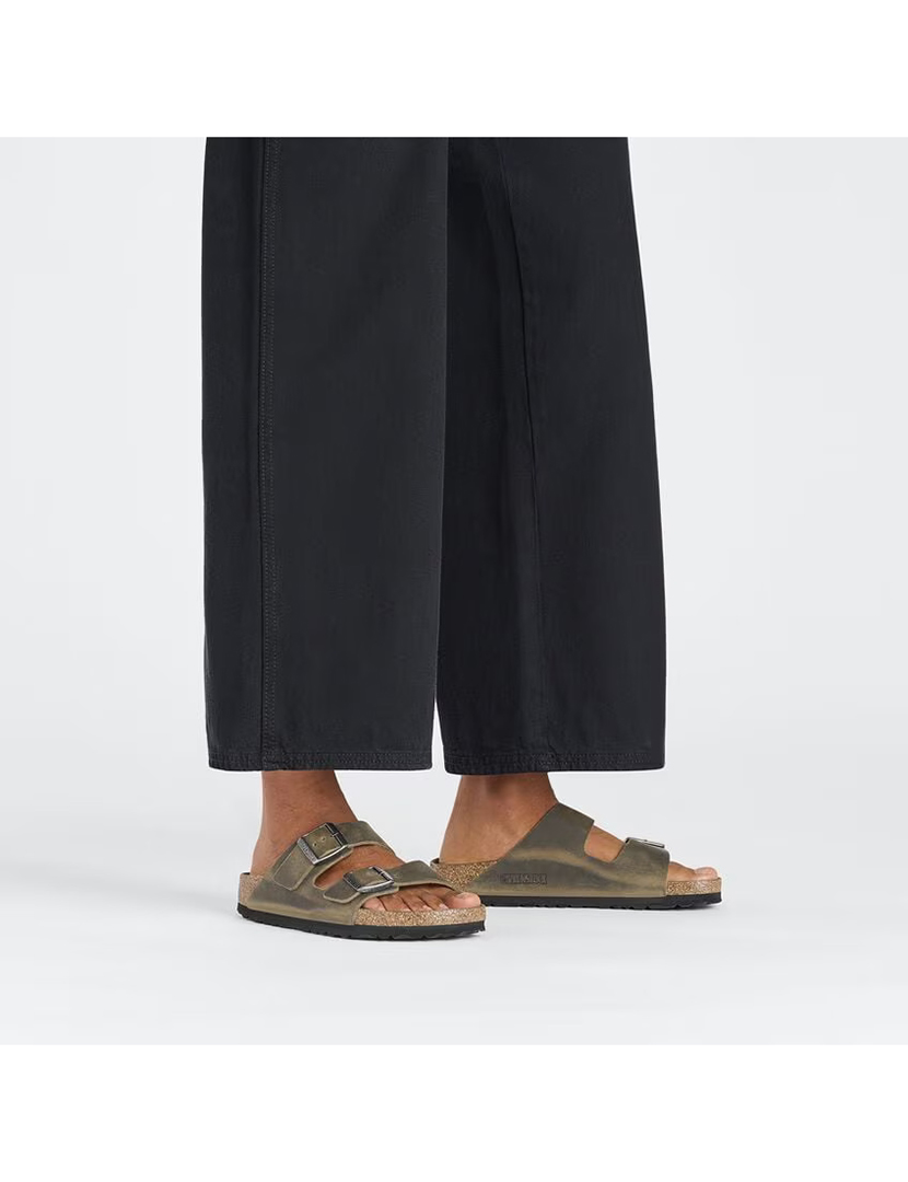 Sandálias Arizona Natural Leather Oiled Regular Faded Khaki 