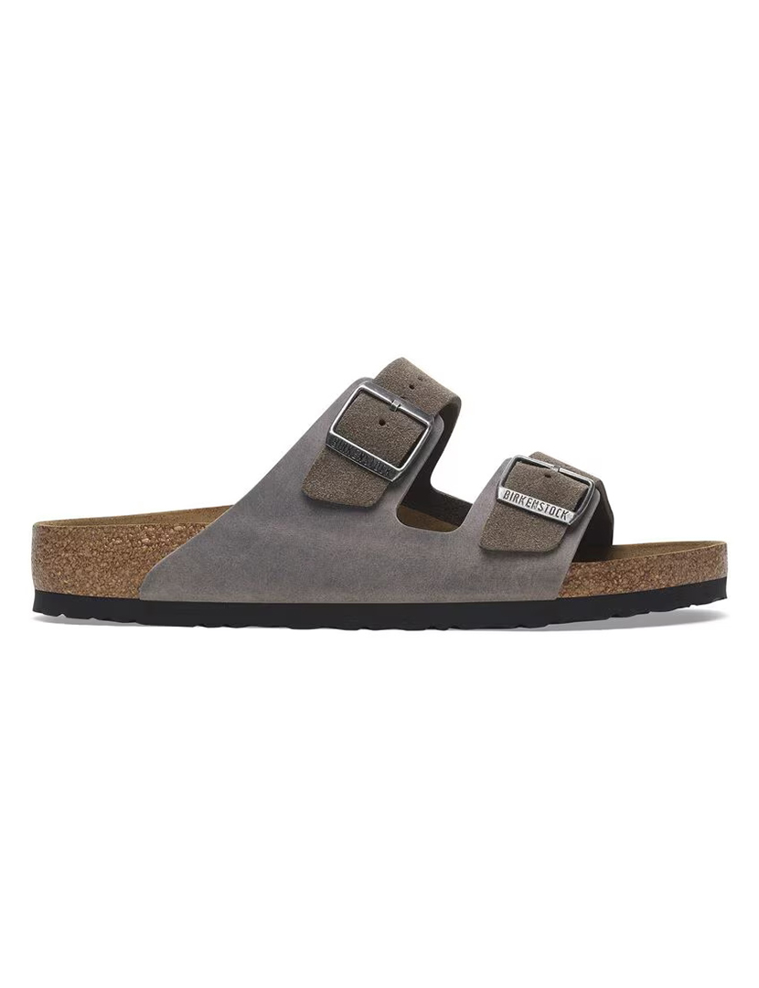 Sandálias Arizona Bs Mixed Leather Regular Concrete Cinza