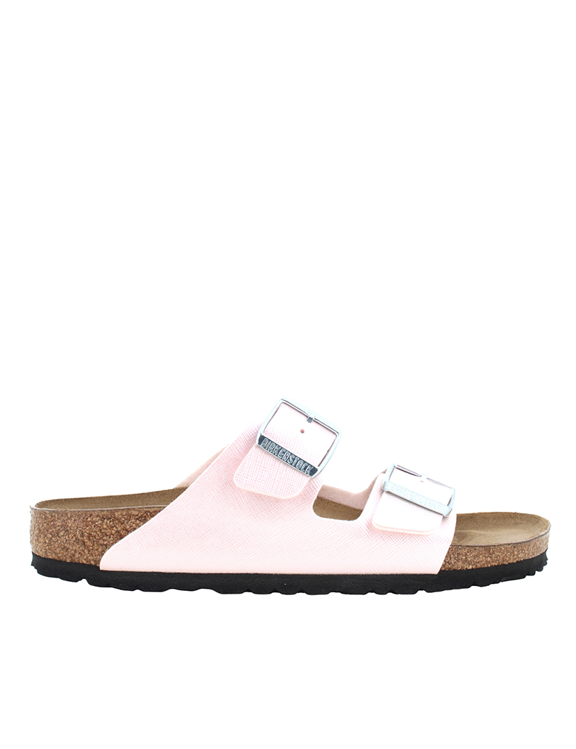 Sandálias Arizona Bs Birko-Flor Embossed Saffiano Iridescent Rosa Estreito