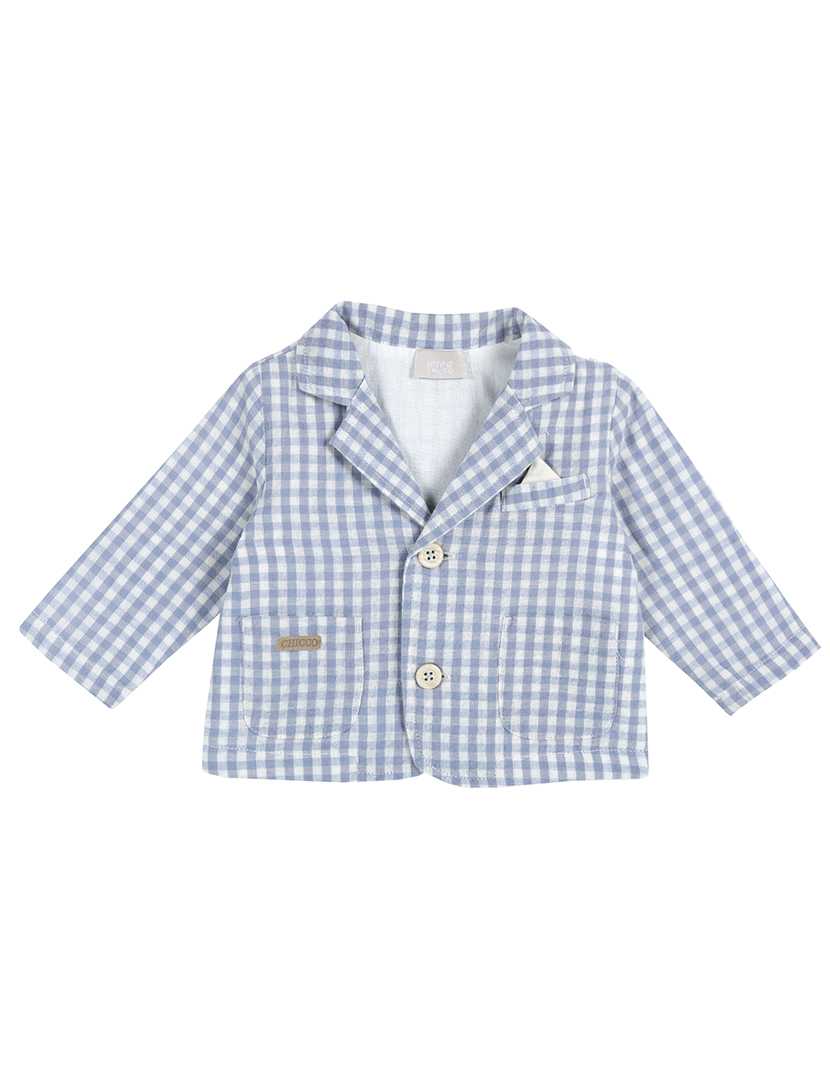 Blazer Menino Branco e Azul