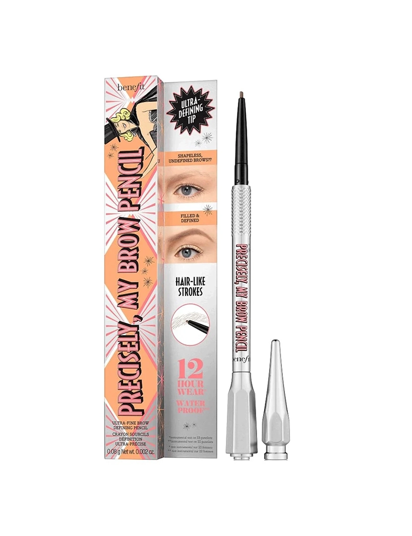 Lápis de Sobrancelhas Precily My Brow da Benefit Ultrafino #05 Warm Black-Brown - 12 Hour Wear - Waterproof