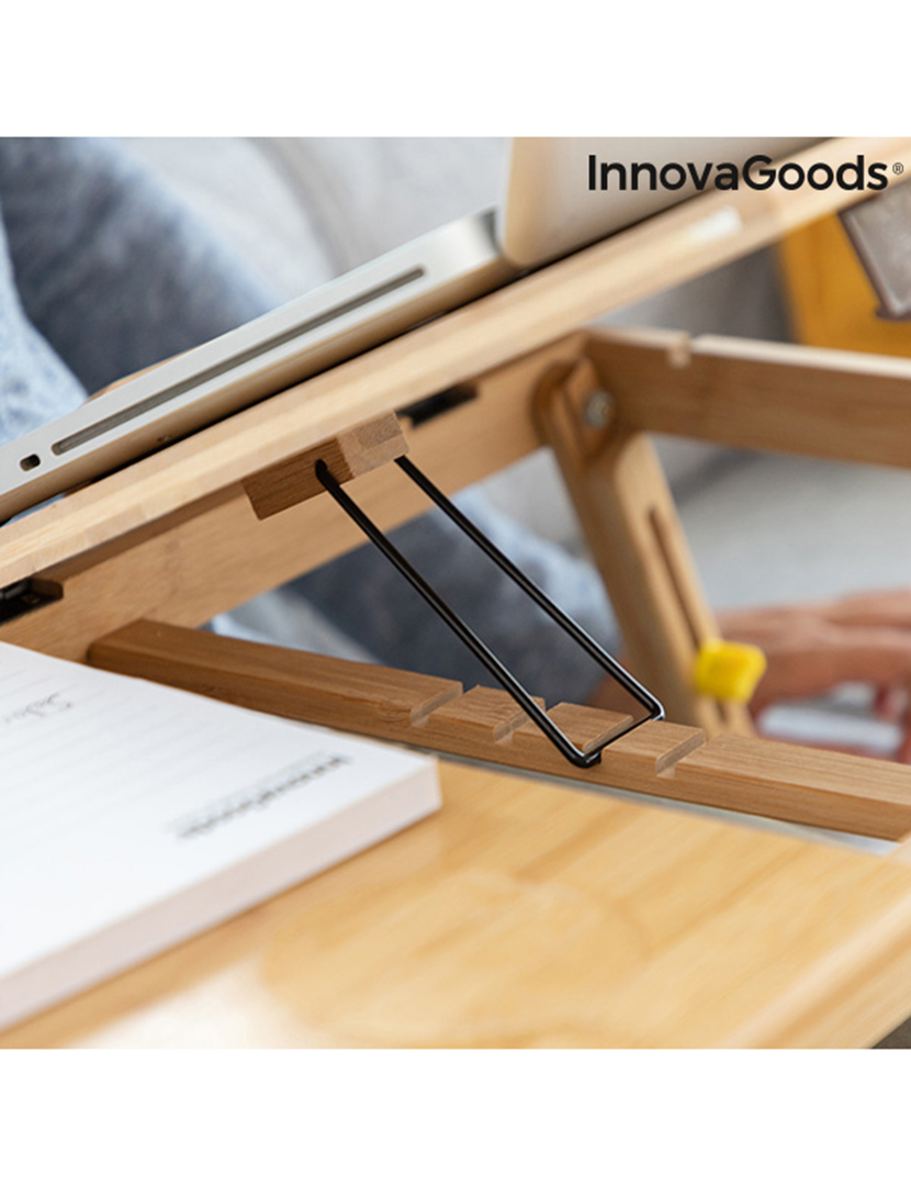 Mesa Auxiliar Dobrável Bambu Lapwood