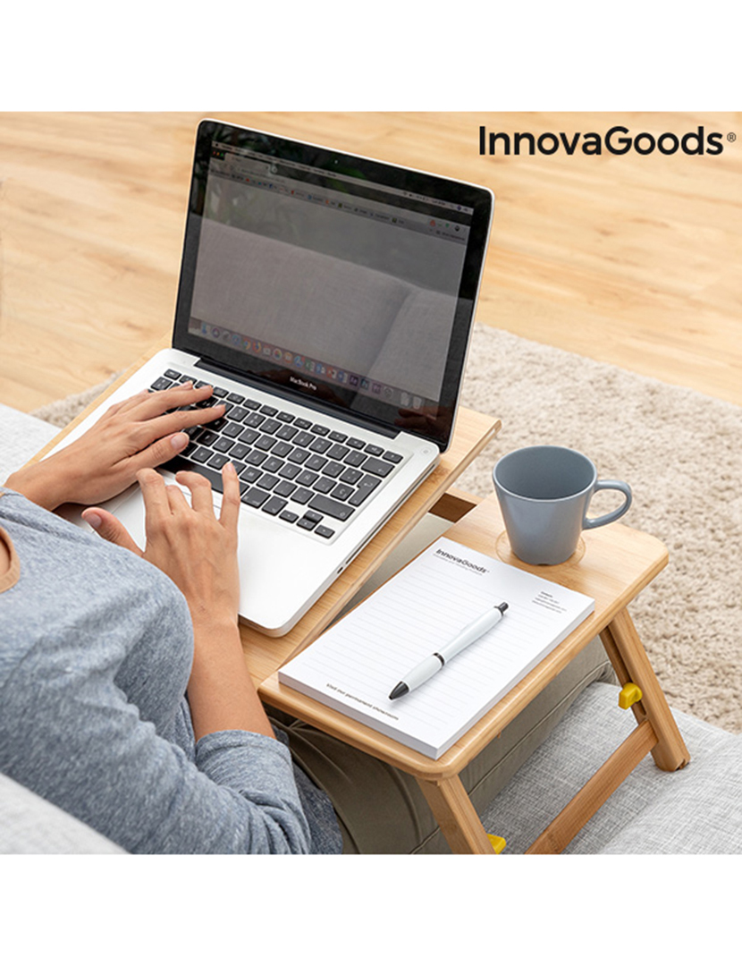 Mesa Auxiliar Dobrável Bambu Lapwood