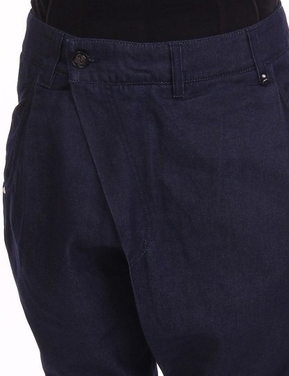 Calças Senhora com Pregas Azul