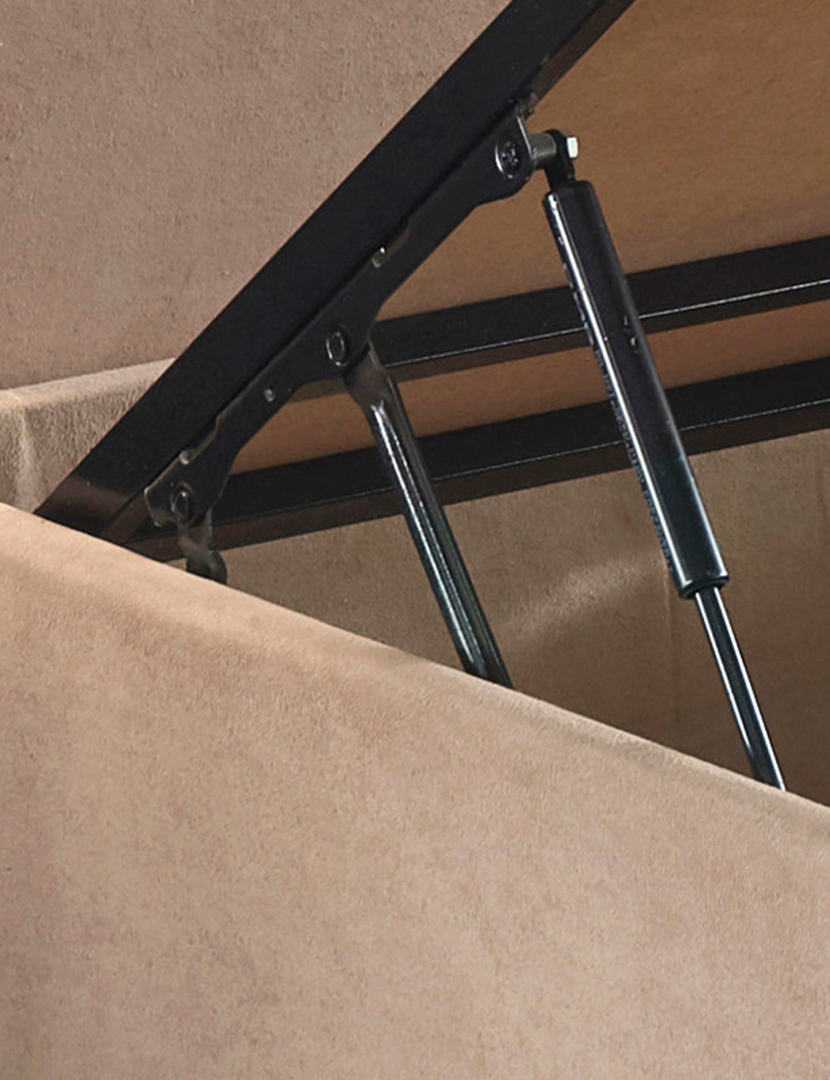 Base de cama e cabeceira para cama individual castanho claro