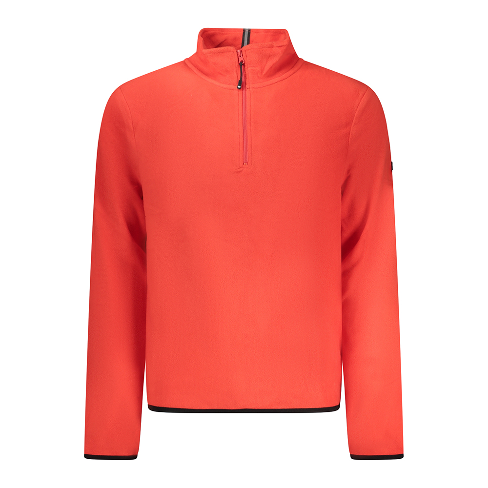 Pólo Desportivo Homem Meio Fecho Vermelho