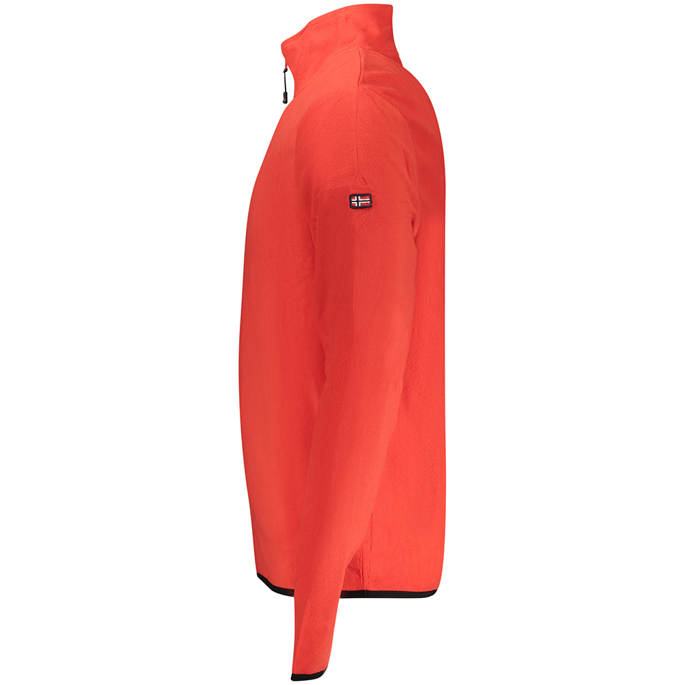 Pólo Desportivo Homem Meio Fecho Vermelho