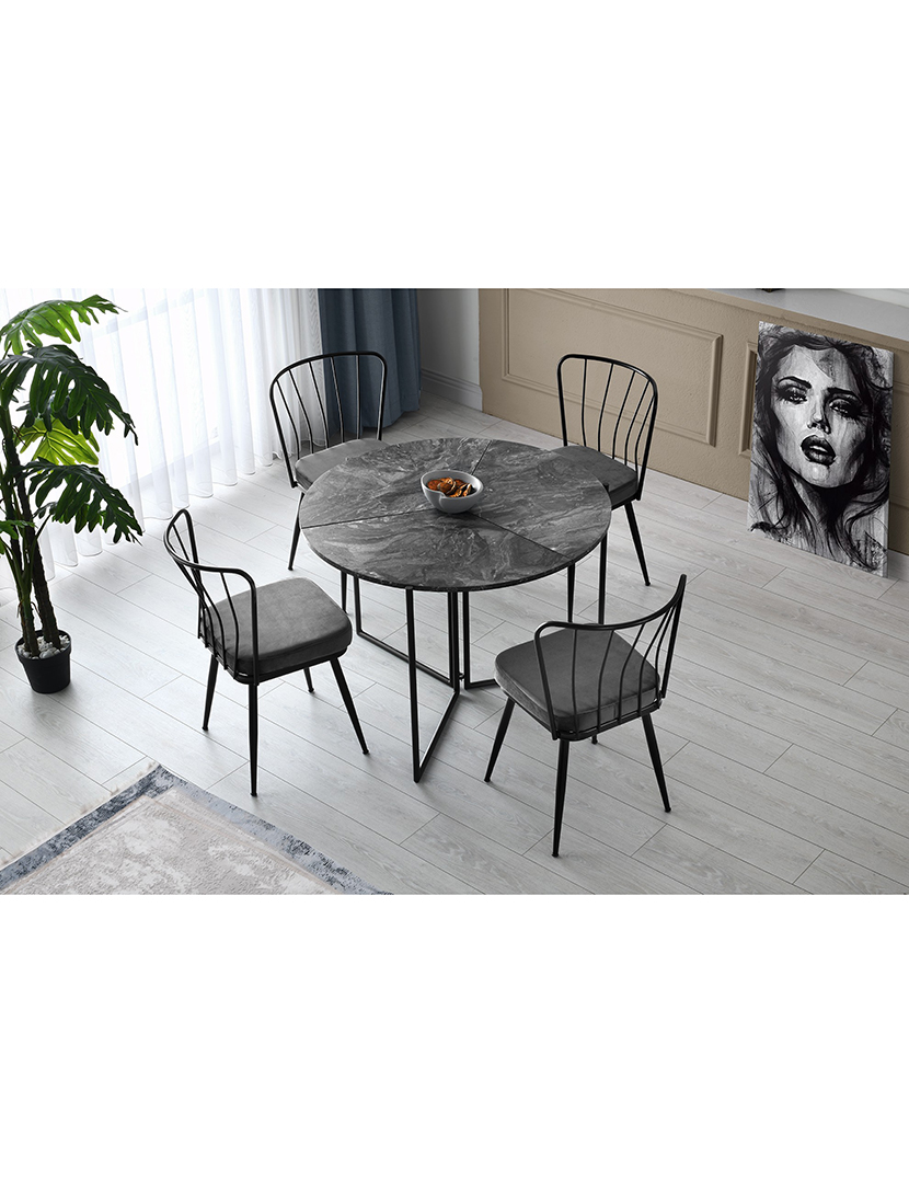 Mesa Jantar Yaprak 1202 Antracite