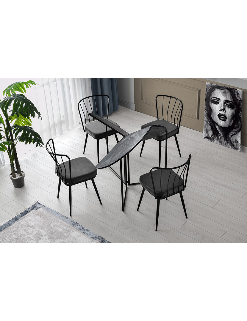 Mesa Jantar Yaprak 1202 Antracite