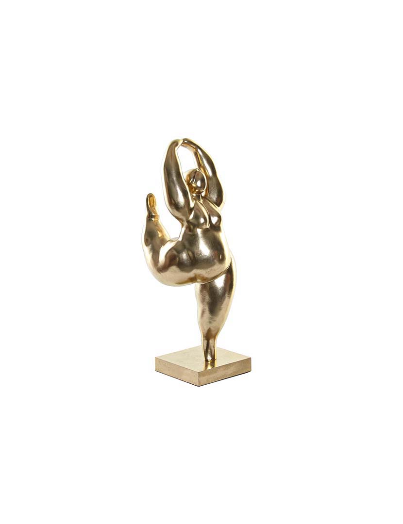 Figura Decorativa Menina Dançarina Dourado