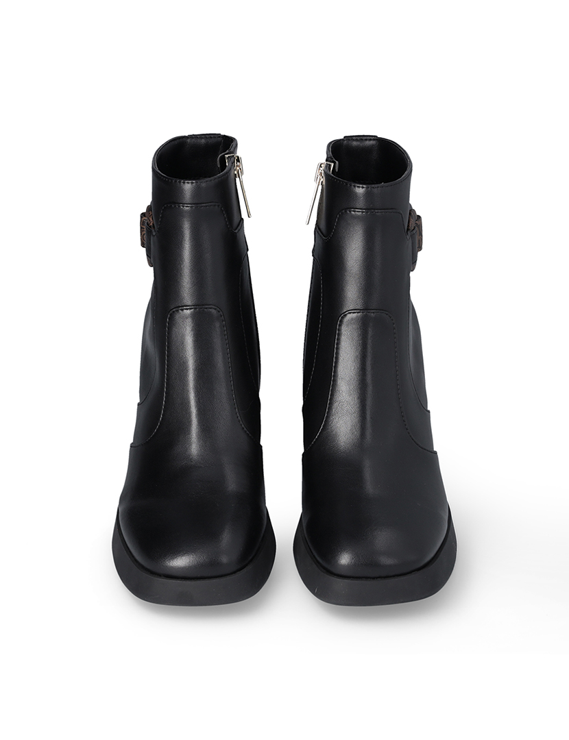 Bota Salto Alto Senhora Preto e Castanho