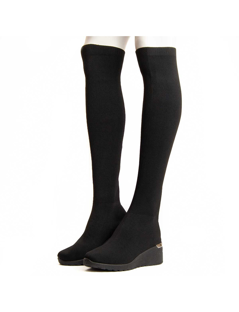 Botas com Salto Senhora Preto