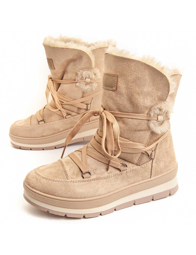 Botins de Plataforma Senhora Bege