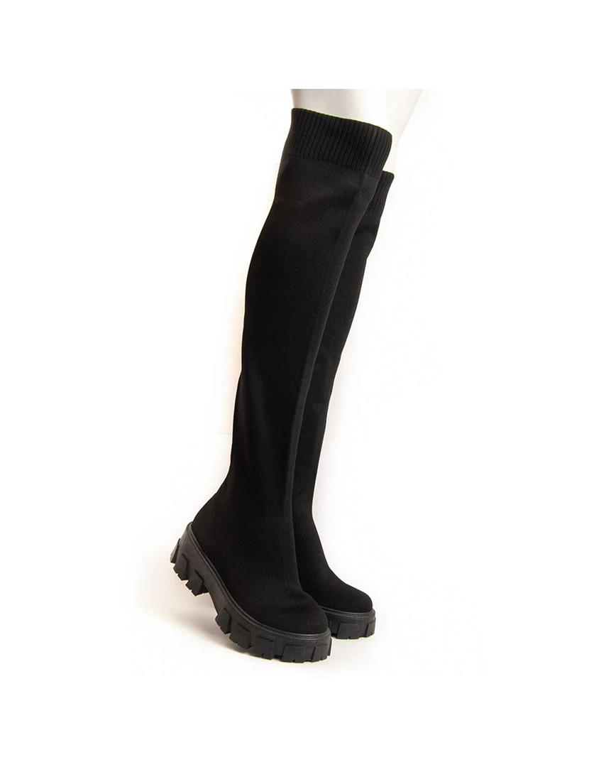 Botas com Plataforma Senhora Preto