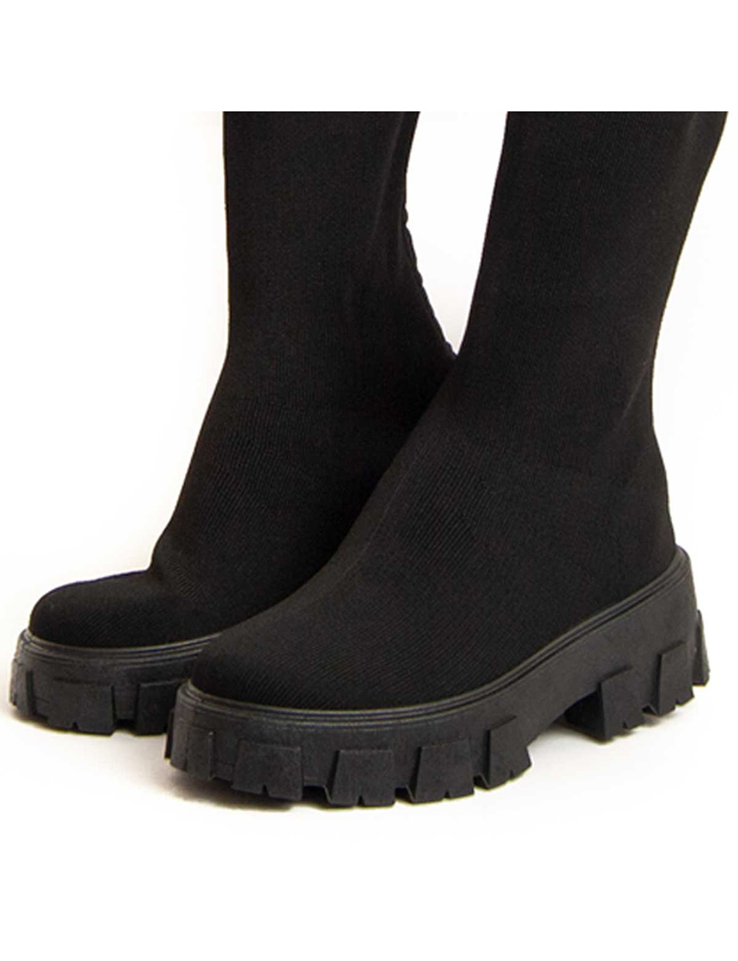 Botas com Plataforma Senhora Preto