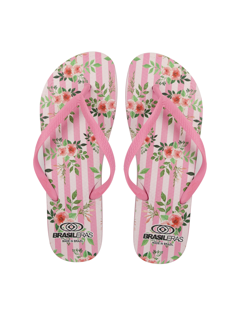 Chinelos Menina Rosa com Padrão