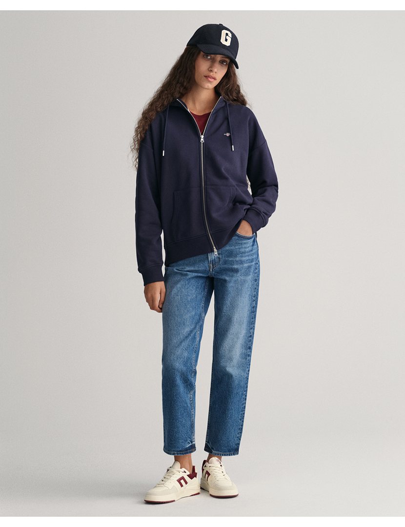 Sweatshirt Rel Shield zip Azul