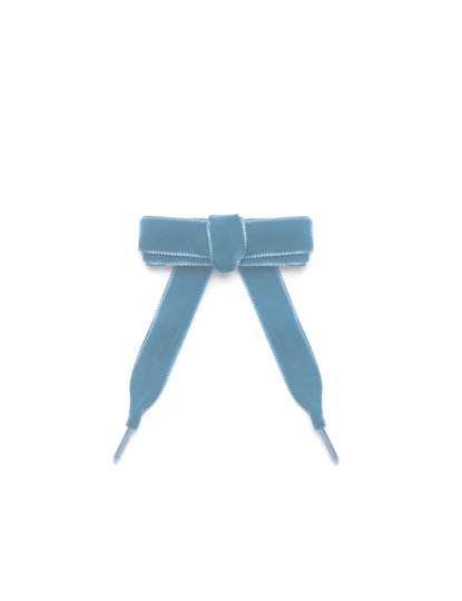 Atacadores Criança Veludo Azul