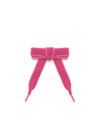 Atacadores Criança Veludo Rosa