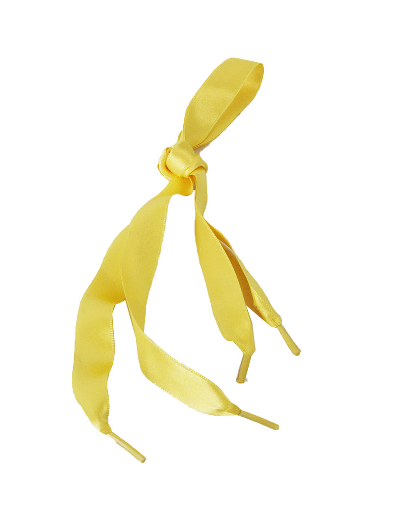 Atacadores Criança Cetim Amarelo