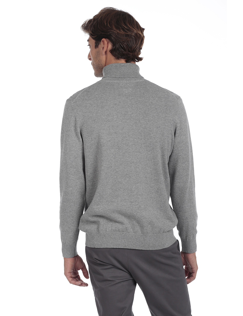 Camisola Gola Alta Homem Cinzento