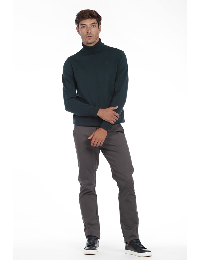 Camisola Gola Alta Homem Azul