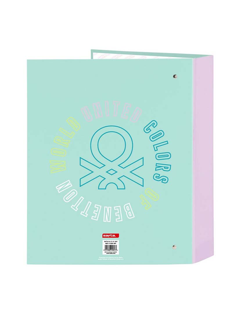 Pasta com argolas World Menta A4 40 mm