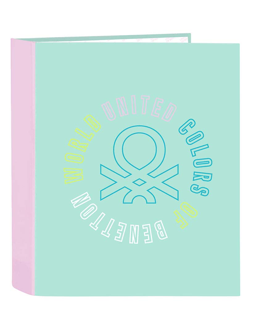 Pasta com argolas World Menta A4 40 mm