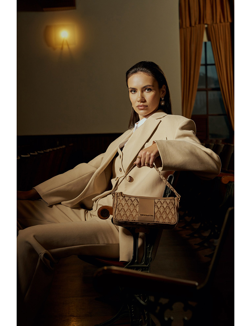 Mala Ombro Senhora Dolce Castanho Claro