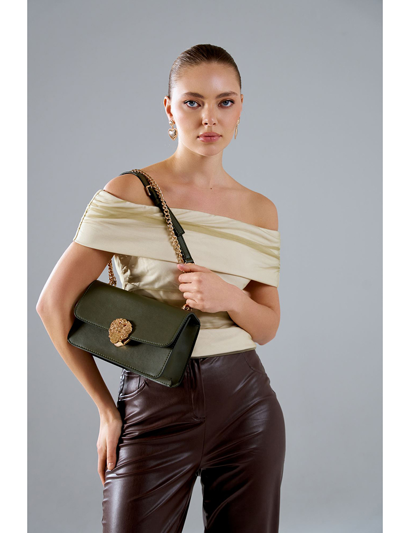 Mala Ombro Senhora Amore Verde Escuro