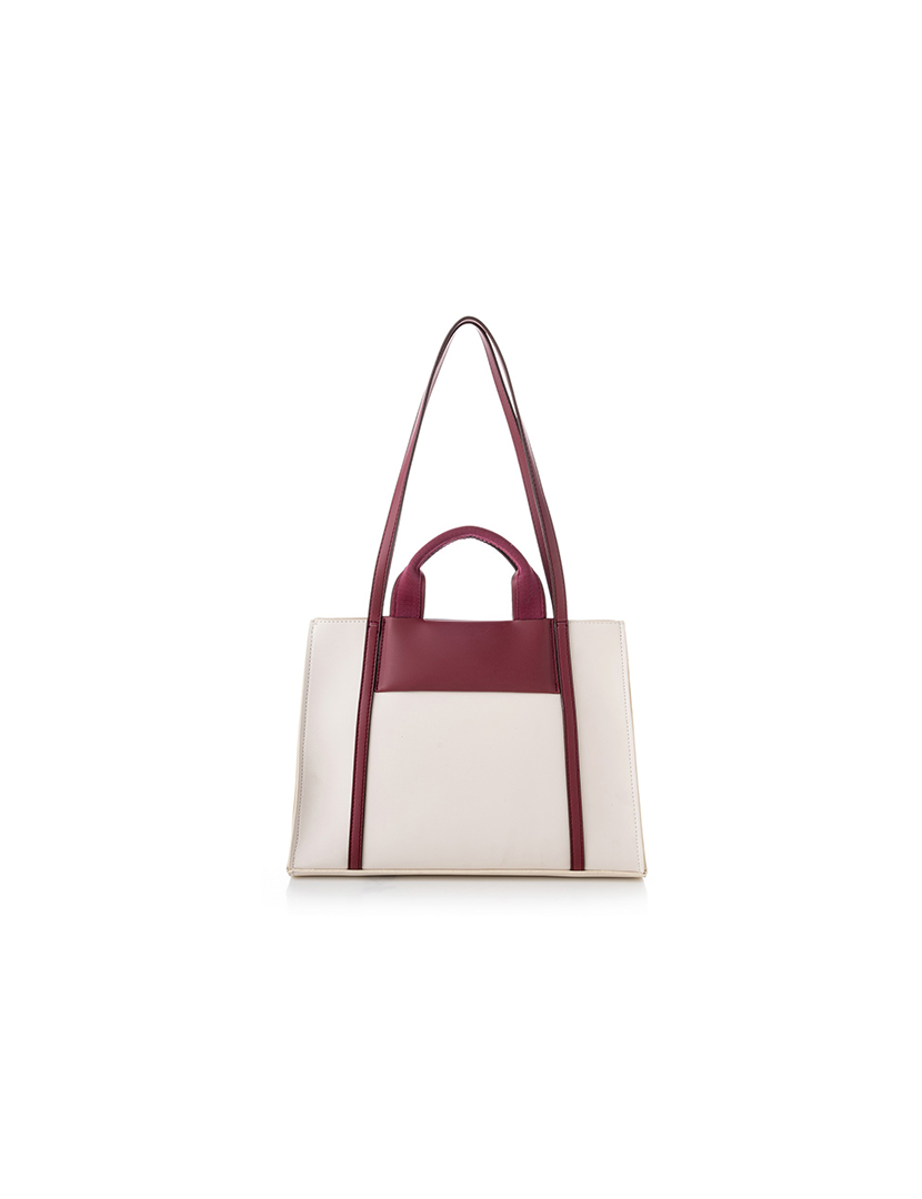 Tote Bag Senhora Umbria Bege e Vermelho
