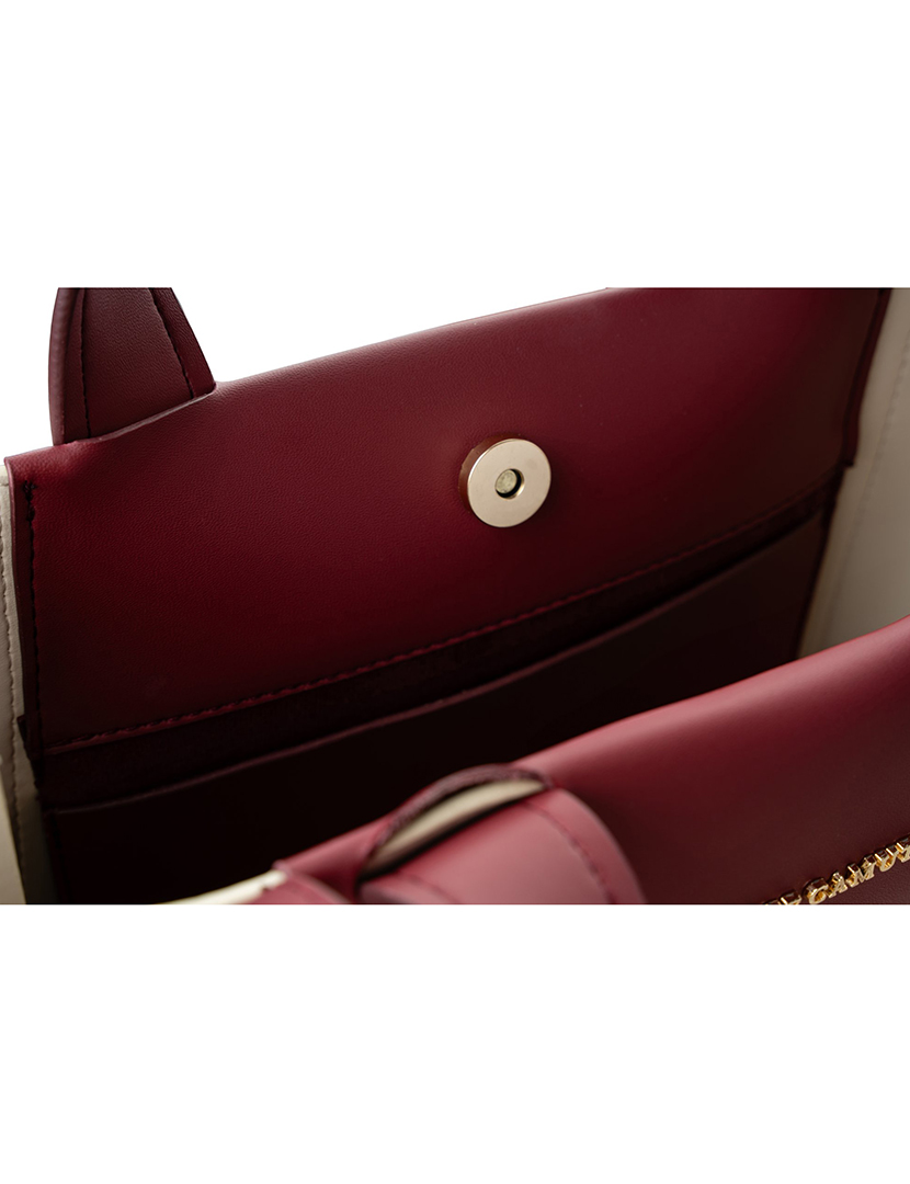 Tote Bag Senhora Umbria Bege e Vermelho