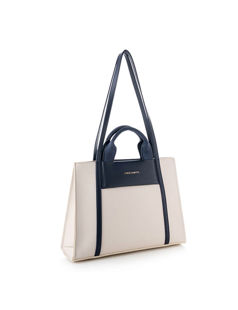 Tote Bag Senhora Umbria Bege e Azul Escuro