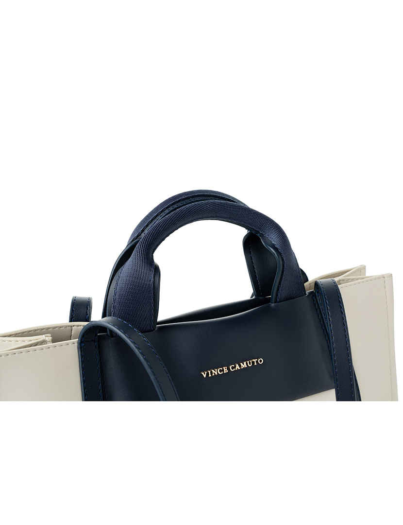 Tote Bag Senhora Umbria Bege e Azul Escuro