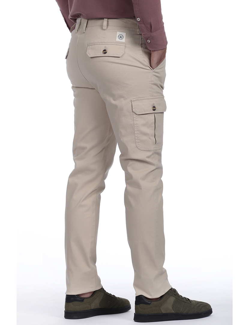 Calças Cargo Homem Bege