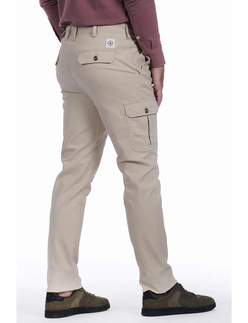 Calças Cargo Homem Bege