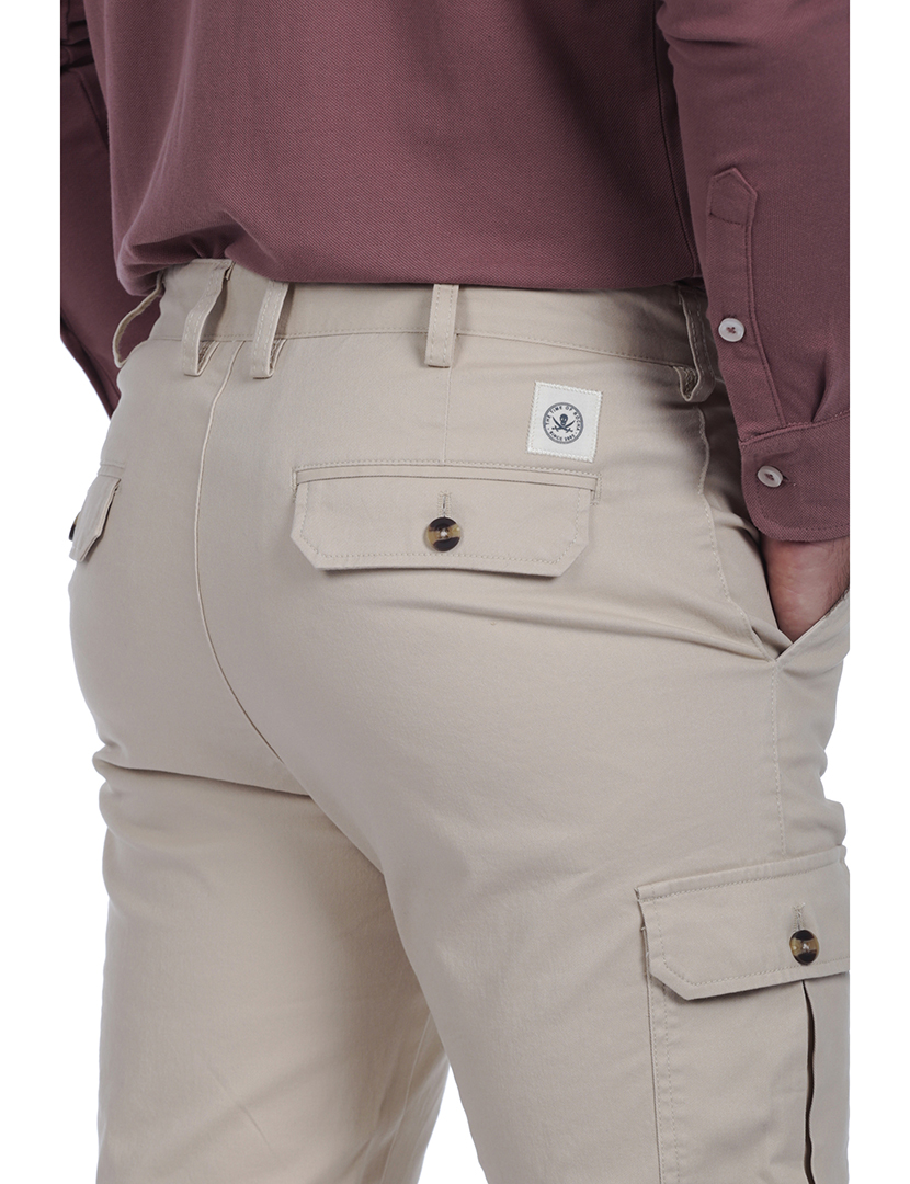 Calças Cargo Homem Bege