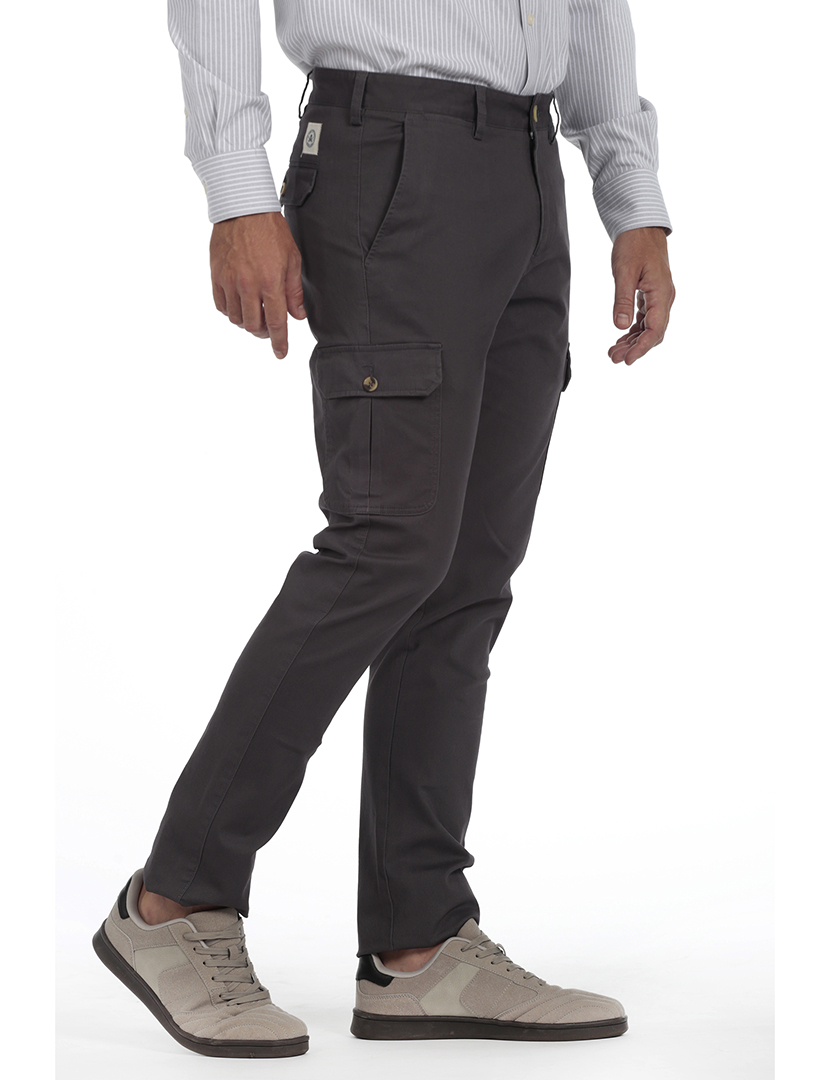 Calças Cargo Homem Cinzento