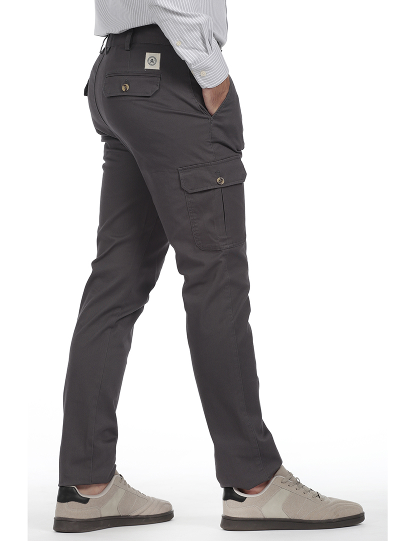 Calças Cargo Homem Cinzento