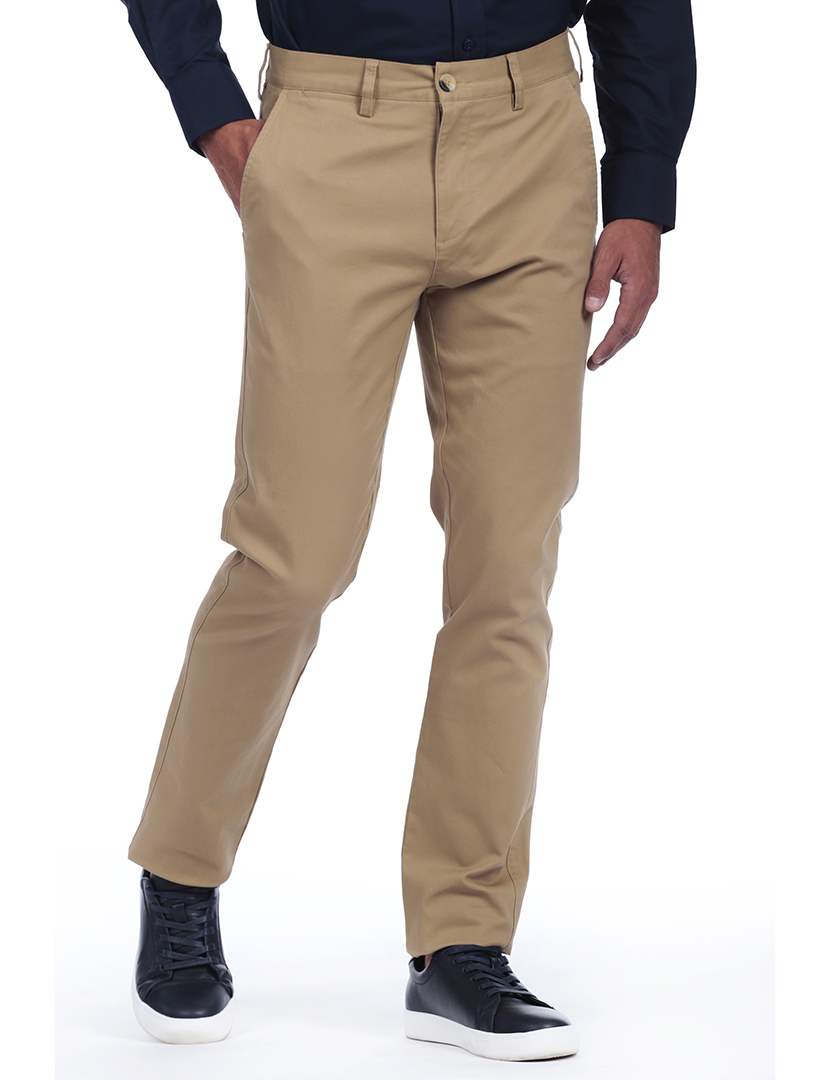 Calças Chino Homem Castanho