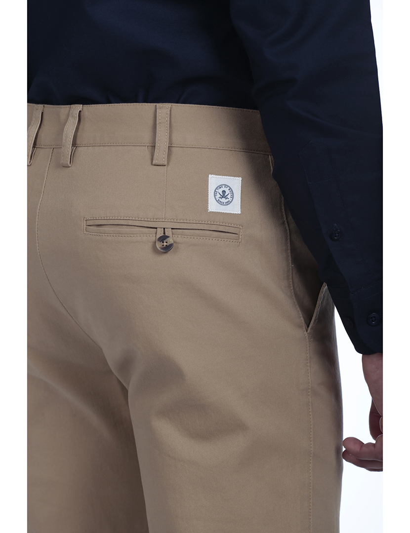 Calças Chino Homem Castanho