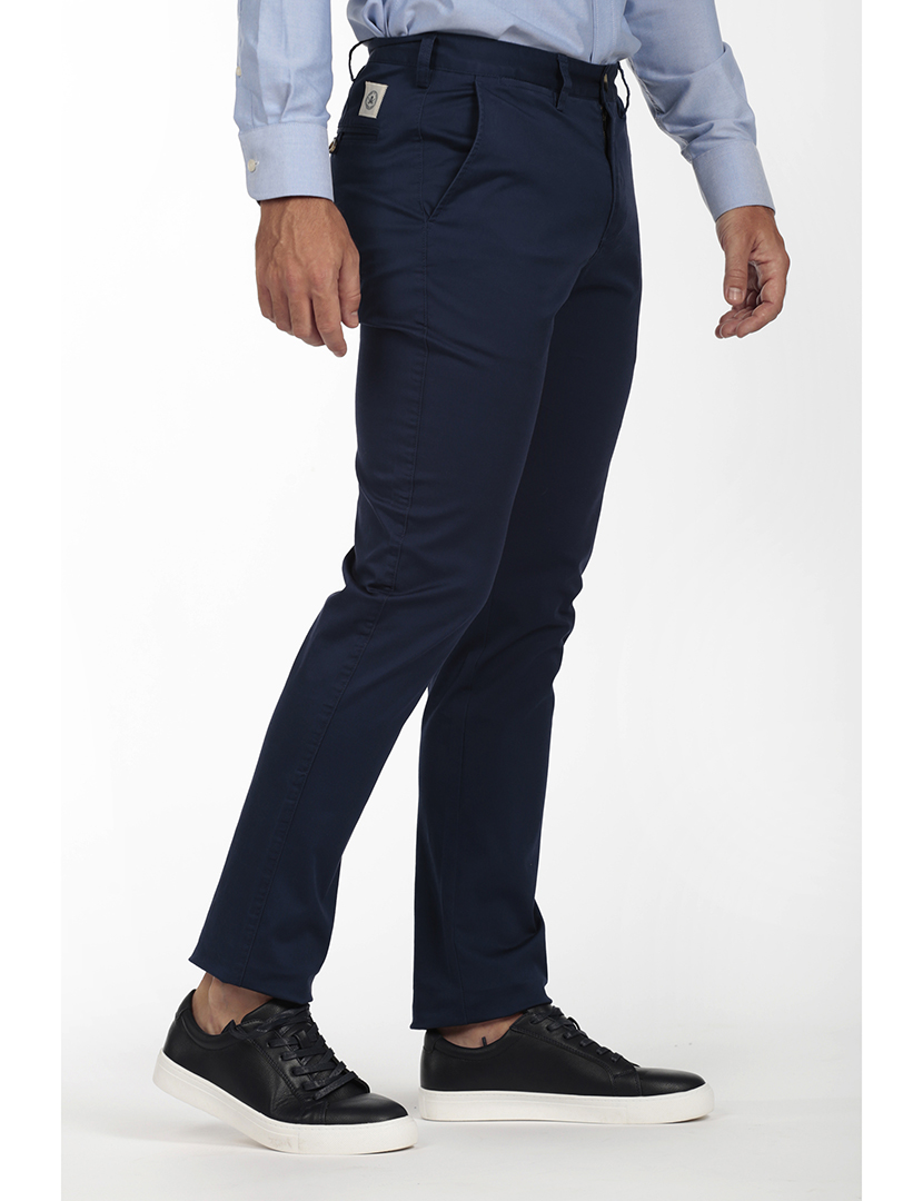 Calças Chino Homem Azul