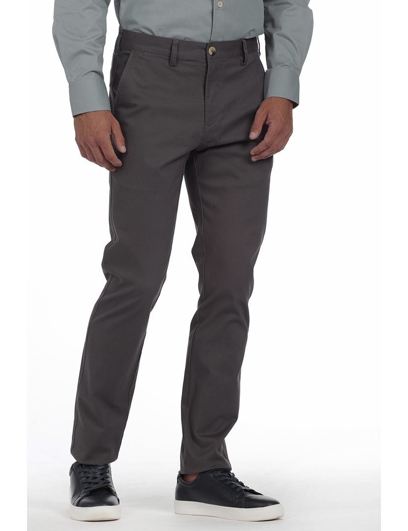 Calças Chino Homem Cinzento