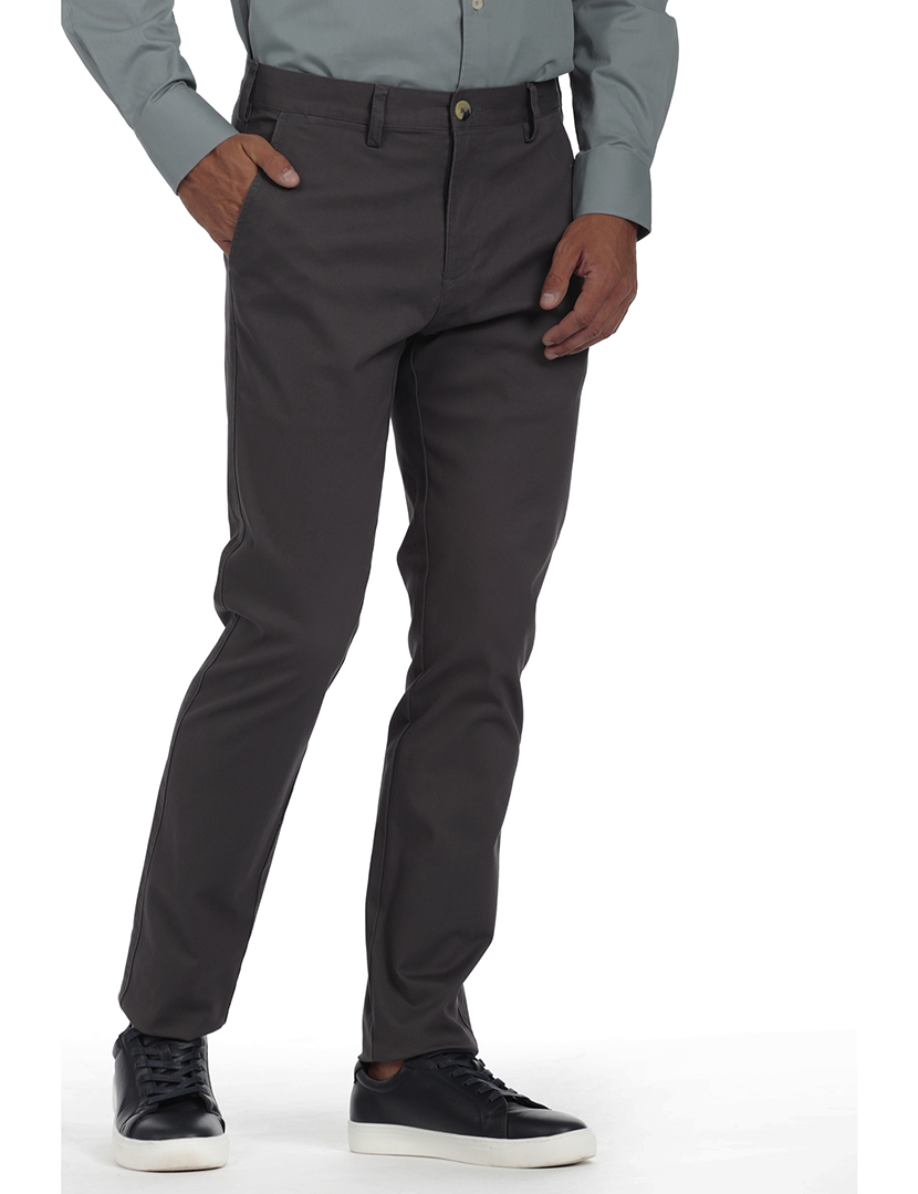 Calças Chino Homem Cinzento