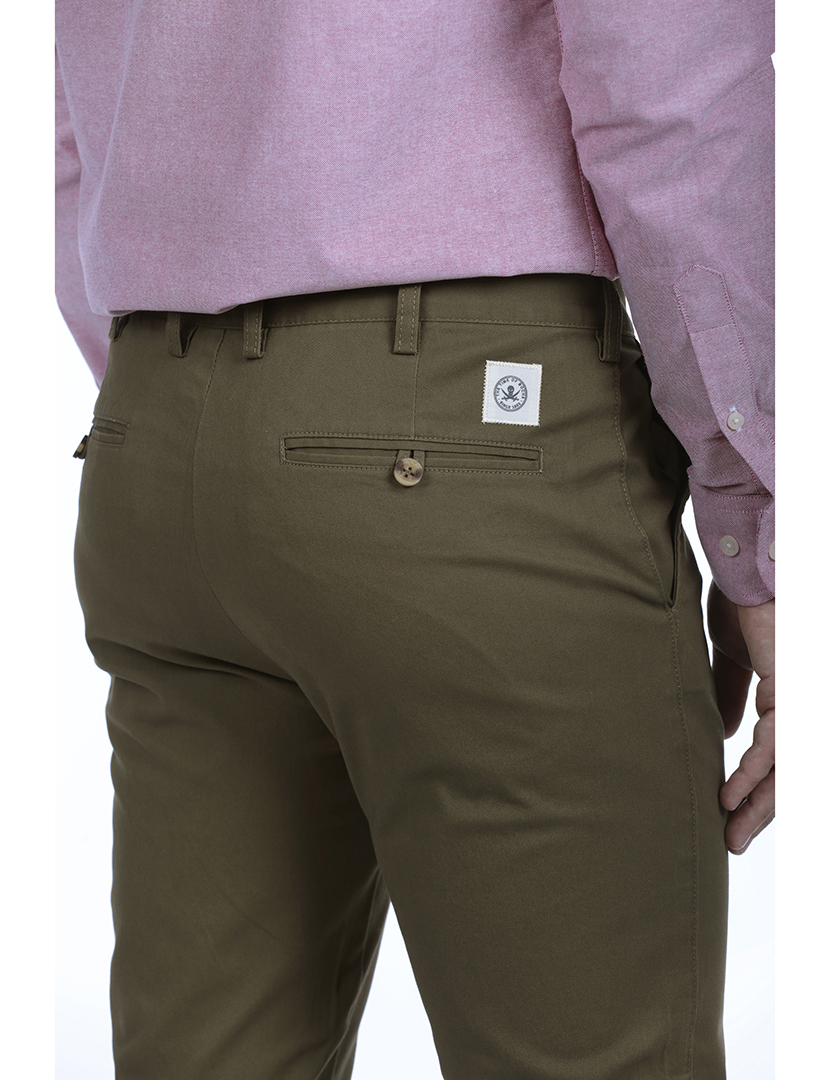 Calças Chino Homem Verde