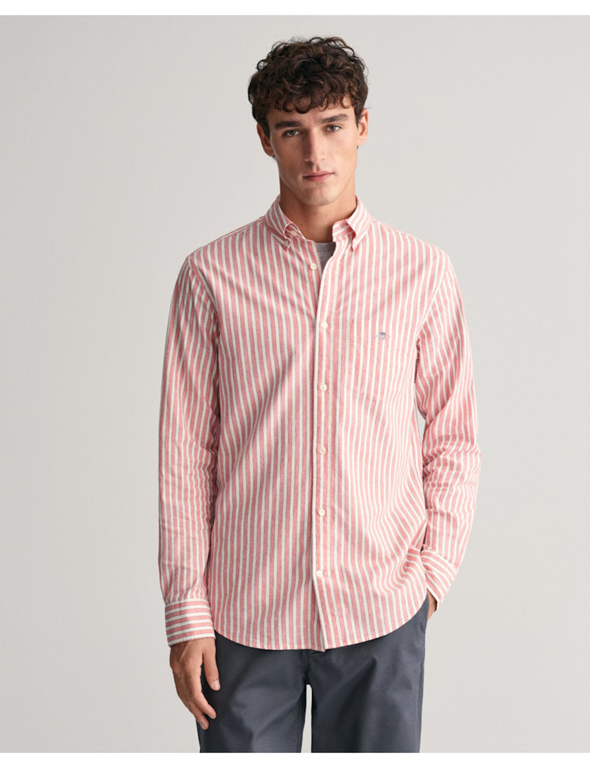 Camisa de manga comprida riscas Rosa